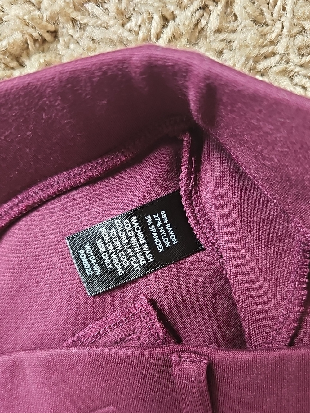Betabramd DPYP Dress Pant Yoga Pant Large Bootcut Burgundy - Picture 5 of 6